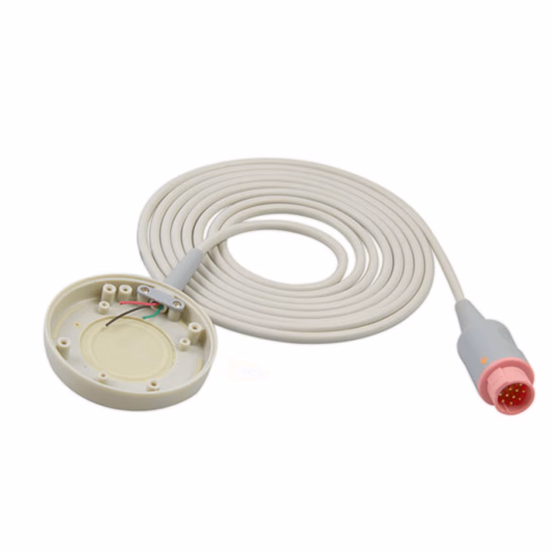 Compatible Cable Assembly with Top Case (comparable to Huntleigh, used for Sonicaid TOCO ACC-OBL-009 / L ) 1 kit/bag SKU: SP-FTC-SC01-WS