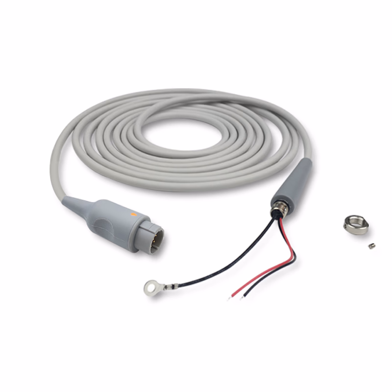 Compatible US Cable Assembly with Screw & Knob, straight connector 3.0m (comparable to GE Healthcare, used for 5700HAX/5700LAX ) 1 kit/bag SKU: SP-FUS-GE01S