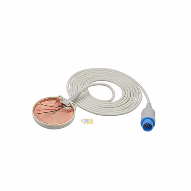 Compatible Cable Assembly With Top Case (comparable to Huntleigh, used for Sonicaid Ultrasound 8400-6920 / L ) 1 kit/bag SKU: SP-FUS-SC02-WS
