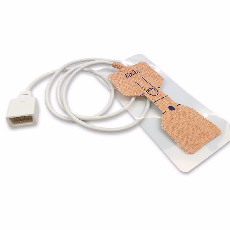Compatible Adult Non-woven Adhesive SpO2 Sensor 0.9m (comparable to Datex Ohmeda SAS-AF) Disposable SKU: SSD-013-W09A
