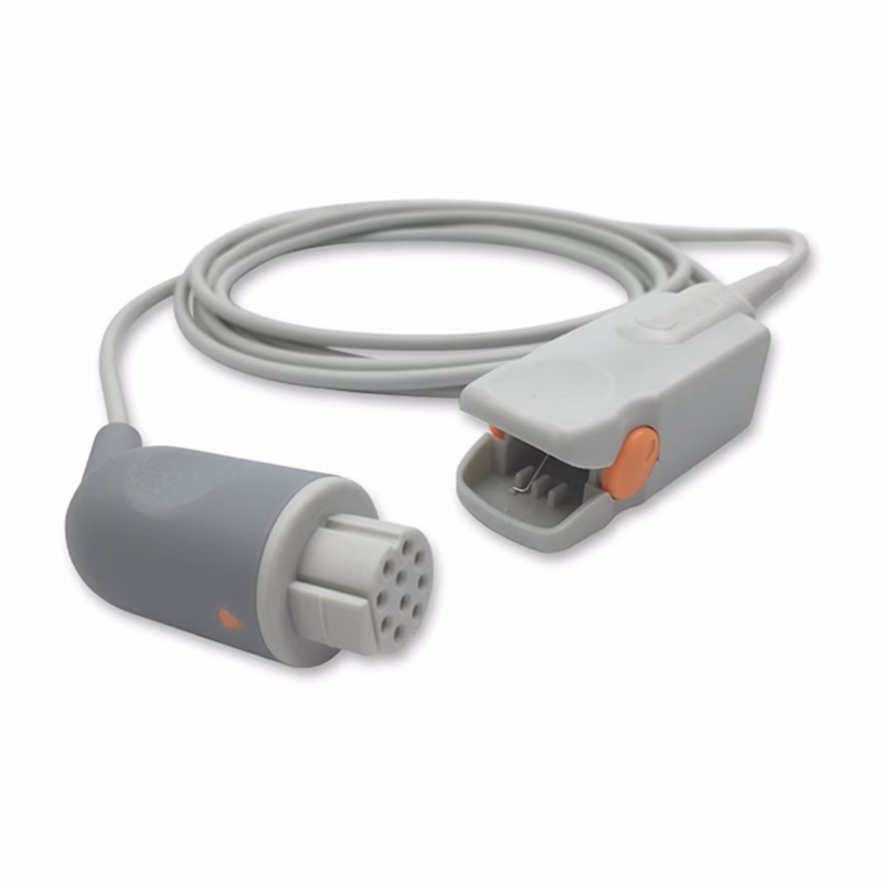 Compatible Adult Finger Clip SpO2 Sensor 3.0m (comparable to Datex Ohmeda OXY-F4-N) Reusable SKU: SS-014-AF30