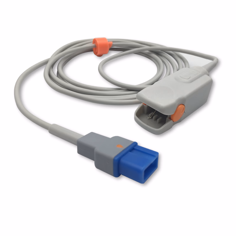 Compatible Adult Finger Clip SpO2 Sensor 3.0m (for use with Spacelabs, Technology: Nellcor Oxismart) Reusable SKU: SS-026-AF30