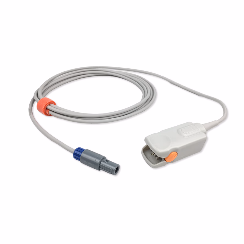 Compatible Adult Finger Clip SpO2 Sensor 3.0m (comparable to Mindray 512FLL, Technology: Nellcor Oxismart) Reusable SKU: SS-052-AF30