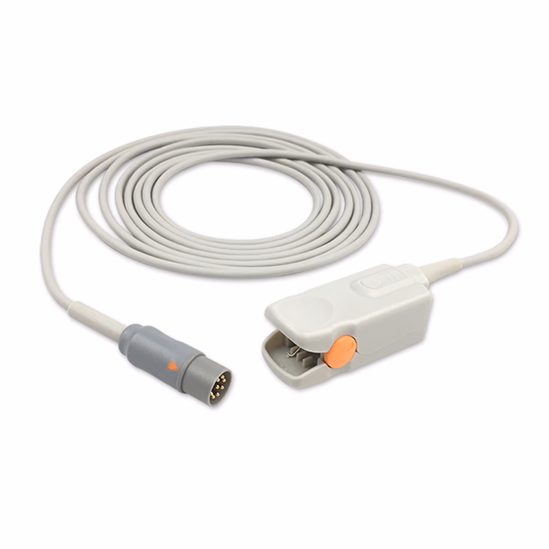 Compatible Adult Finger Clip SpO2 Sensor 3.0m (comparable to Datascope 0600-00-0026-02) Reusable SKU: SS-059-AF30