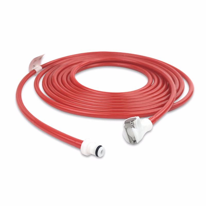 Tourniquet Hose Single Tube Red with PLC Connector Straight Tubing, 4.5m  SKU: TH-RS45-48-12