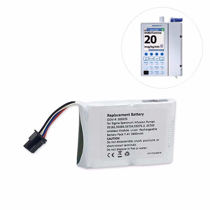 Compatible Li-ion Battery, 7.4V, 1800mAh (comparable to Baxter 35162) for Baxter Sigma Spectrum Infusion Pump35162,35083,35724 SKU: TNC-BA076