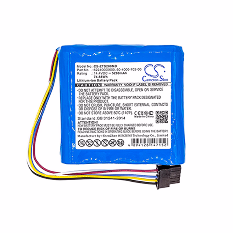 Compatible Li-ion Battery, 14.4V, 5200mAh (comparable to Zimmer Biomet 60-4000-702-00) for Zimmer ATS 4000 Tourniquet SKU: TNC-BA095