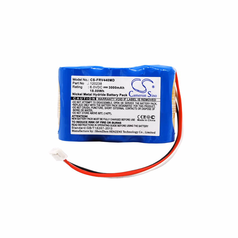 Compatible Ni-MH Battery, 6V, 3000mAh (comparable to Fresenius 120238) for Fresenius Infusion pump Optima MS Fresen, MCM440 OT, MCM440 PT, MCM550 ST, Optima MS, PT, ST, VS, SKU: TNC-BA139