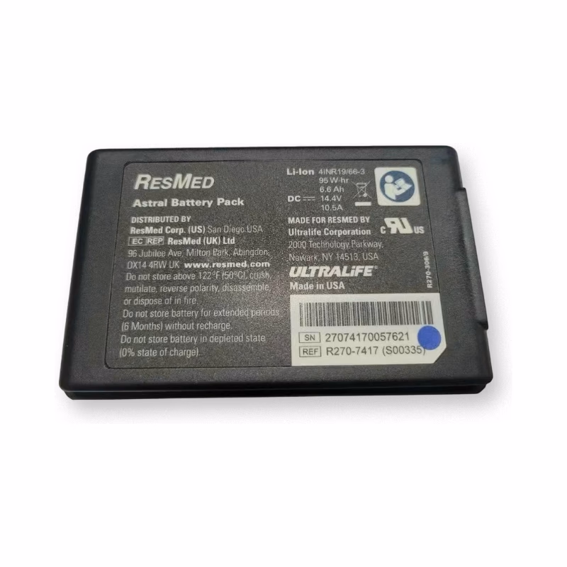 Compatible Li-ion Battery, 14.4V, 6600mAh (comparable to ResMed R270-7417) for ResMed Astral 100 and Astral 150 life-support ventilator platforms SKU: TNC-BA204