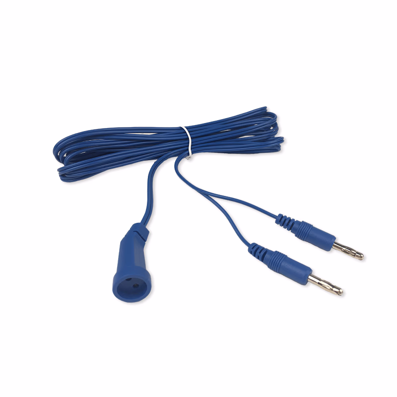 Compatible Disposable Bipolar Forceps Cables Teleflex 394236 for US 4mm banana, Plug, with 45 degree Angled instrument end , Non-autoclavable , Non-sterile, 3M SKU: TNC-DFC01