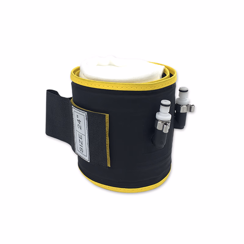 Cylindrical Tourniquet Cuff Dual Port/Single Bladder 24" x 4" Yellow Reusable, TPU, with Quick Connector, with Limb Protection Sleeve, Non-Sterile, 1 Pc / Bag SKU: TNC-GPS-CTC-010