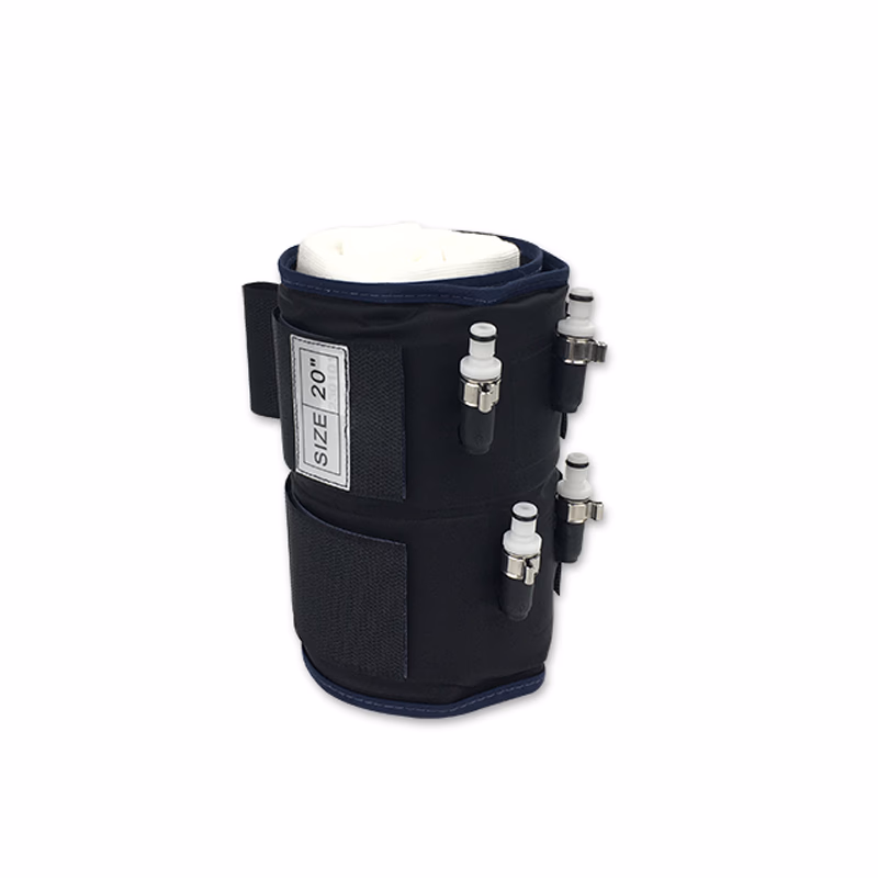 Cylindrical Tourniquet Cuff Four Port/Dual Bladder 20" x 6" Dark Blue Reusable, TPU, with Quick Connector, with Limb Protection Sleeve, Non-Sterile, 1 Pc / Bag SKU: 80-5115