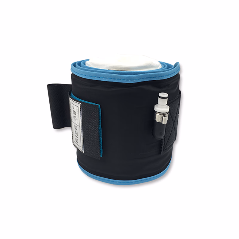 Cylindrical Tourniquet Cuff Single Port/Single Bladder 38" x 4" Teal Reusable, TPU, with Quick Connector, with Limb Protection Sleeve, Non-Sterile, 1 Pc / Bag SKU: 50-9610
