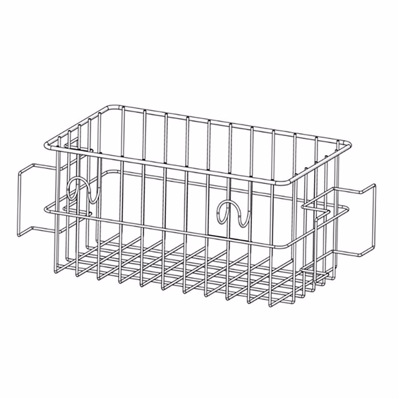 Compatible GCX Utility Basket 6"-WM-0001-18 w/Hooks Basket with Cable Wraps and Cable Hooks for Medical Trolley. Features: 1) Storage for Cables, Blood Pressure Sphygmomanometer and Other Monitoring Accessories; 2) Integrated Cable Reel and Cable Hook; 3) Inside Dimensions: 12.75"W x7.5"D x 5.9"H; 4) 6 in / 15.2 cm Channel Mount-Maximum Load: 15 lb / 6.8 kg; 5) 1.25 in/3.2 cm or 2 in / 5.1 cm Diameter Pole Mount-Maximum load: 5 lb/2.3 kg; Please note: Basket Only. The Wall Track is Not Included. SKU: TNC-MB001