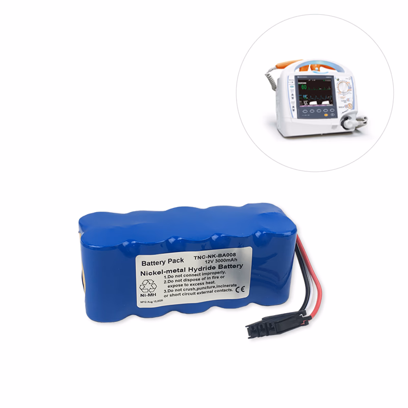 Compatible Ni-MH Battery, 12V, 3000mAh (comparable to Nihon Kohden NKB-301V) for Nihon Kohden TEC-5500 Series, TEC-5600 Series, TEC-7600 Series , TEC-7700 Series, ECG-1350 and ECG-2300 Series SKU: TNC-NK-BA008