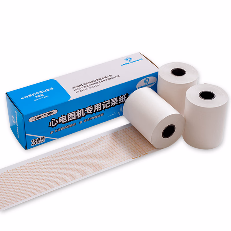 Replacement-Recording Paper 63mm*30m used for ECG Machines NIHON KOHDENECG 8110K / P, 9620P, 1150P, FUKUDA FX-2155, FX-7101 / 7102 SKU: TNC-NK-PA016