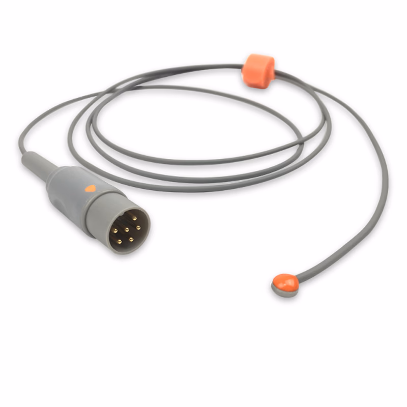 Compatible Pediatric/Neonate Skin Surface 2R x 6,868K Temperature Probe 1.5m (comparable to Draeger MU11225) Reusable, 6.0mm Probe Disc SKU: TS-DGC-PS15