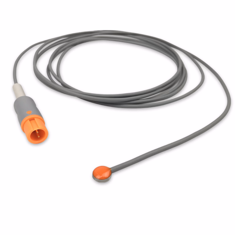 Compatible Adult Skin Surface 10K R Temperature Probe 3.0m (comparable to Edan 01.15.040225-11) Reusable, 9.0mm Probe Disc SKU: TS-ED-AS30