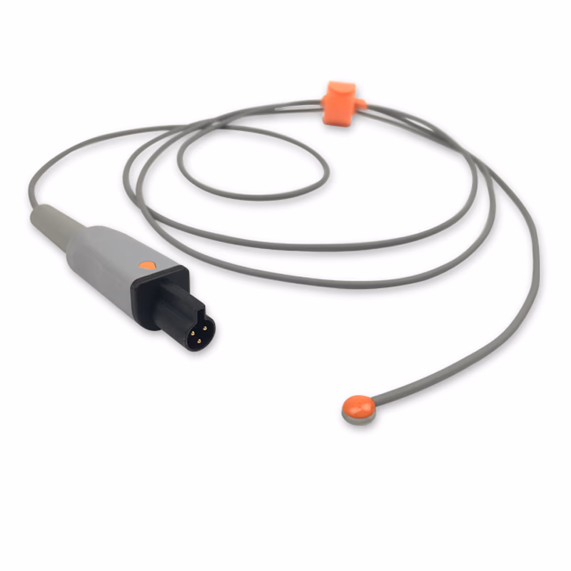 Compatible Pediatric/Neonate Skin Surface 2R x 10K Temperature Probe 1.5m (comparable to Ohmeda 6600-0875-700) Reusable, 6.0mm Probe Disc SKU: TS-OH-PS15
