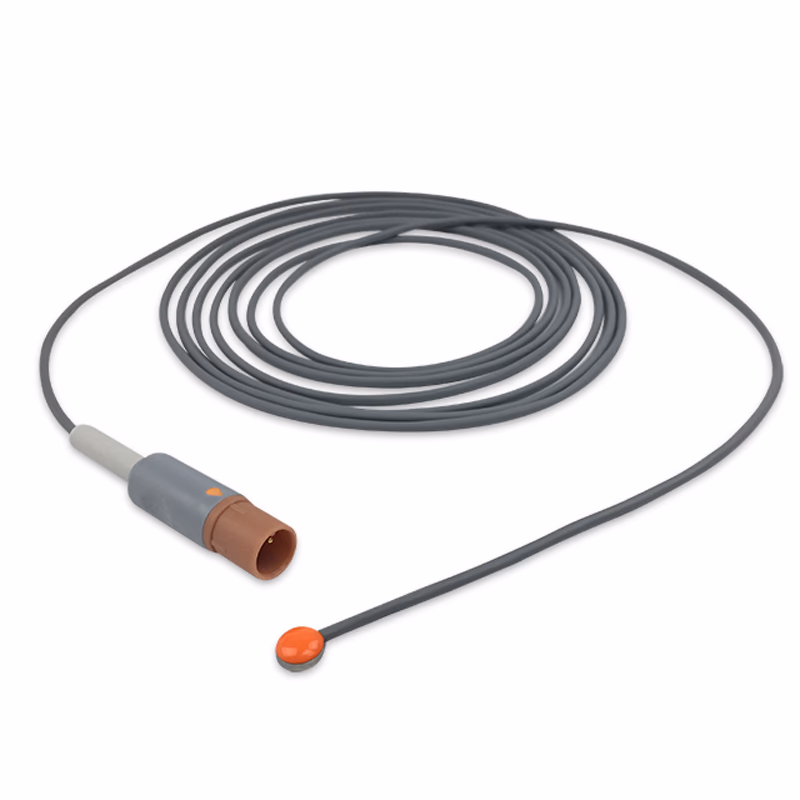 Compatible Adult Skin Surface Dual-Pin 400 Series Temperature Probe 3.0m (comparable to Philips 21078A) Reusable, 9.0mm Probe Disc SKU: TS-PH-AS30