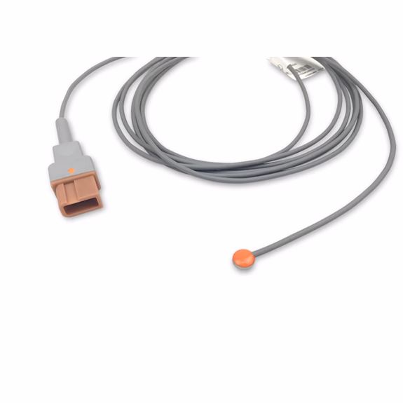Compatible Adult Skin Surface Temperature Probe 3.0m (for use with Spacelabs) Reusable, 9.0mm Probe Disc SKU: TS-SL-AS30