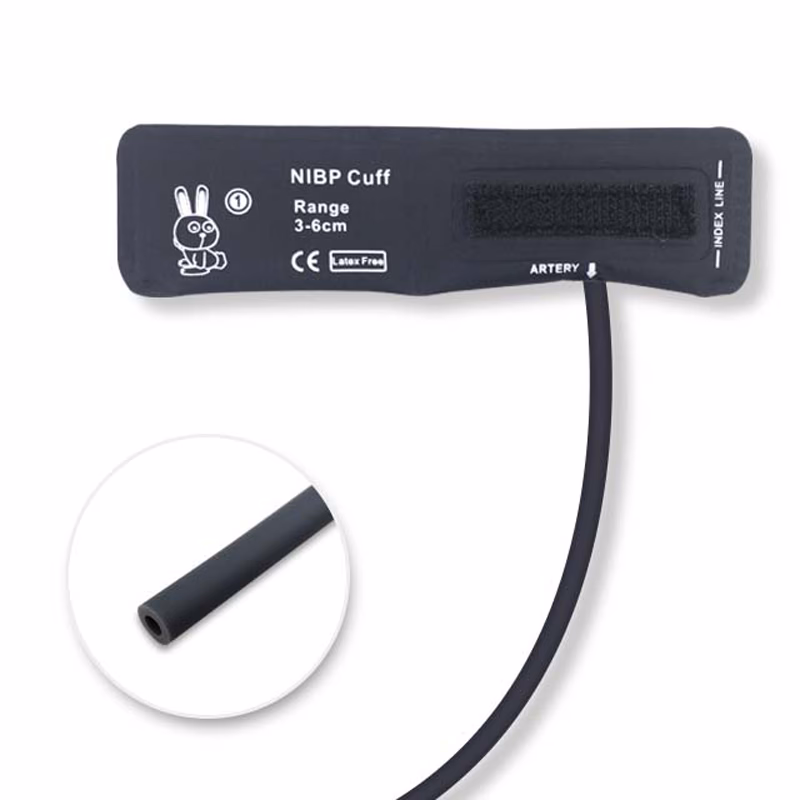 Veterinary#1(3-6cm) 1-Tube Dark Blue BP Cuff Bladderless Reusable, Nylon+TPU, Tubing/ 20cm SKU: BPNV-11NS