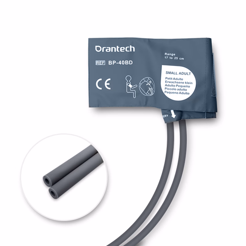 Small Adult 17-25cm 2-Tubes Dark Grey BP Cuff with No Fitting Reusable, PU, Tubing/ 20cm SKU: CL-BP-40BD