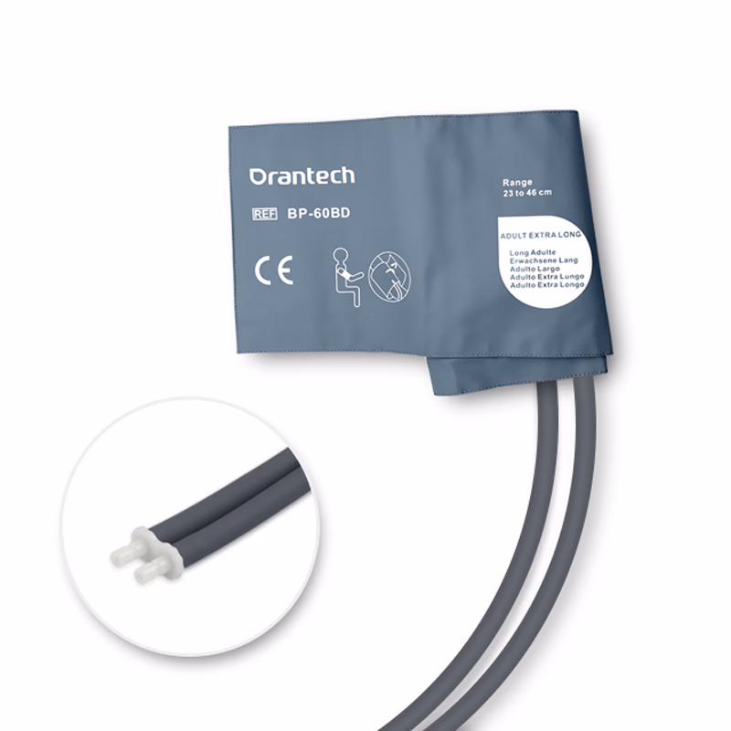 Adult Extra Long 23-46cm 2-Tubes Dark Grey BP Cuff with DINACLICK Male Reusable, PU, Tubing/ 20cm SKU: CL-BP-60BD-W38