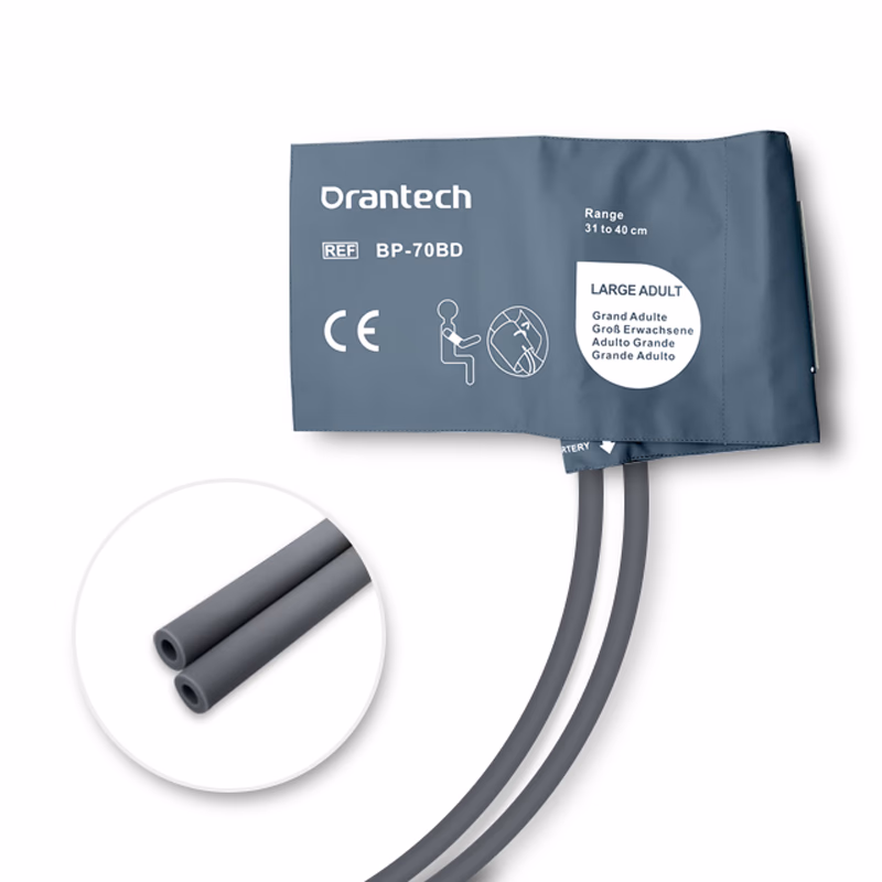 Large Adult 31-40cm 2-Tubes Dark Grey BP Cuff with No Fitting Reusable, PU, Tubing/ 20cm SKU: CL-BP-70BD