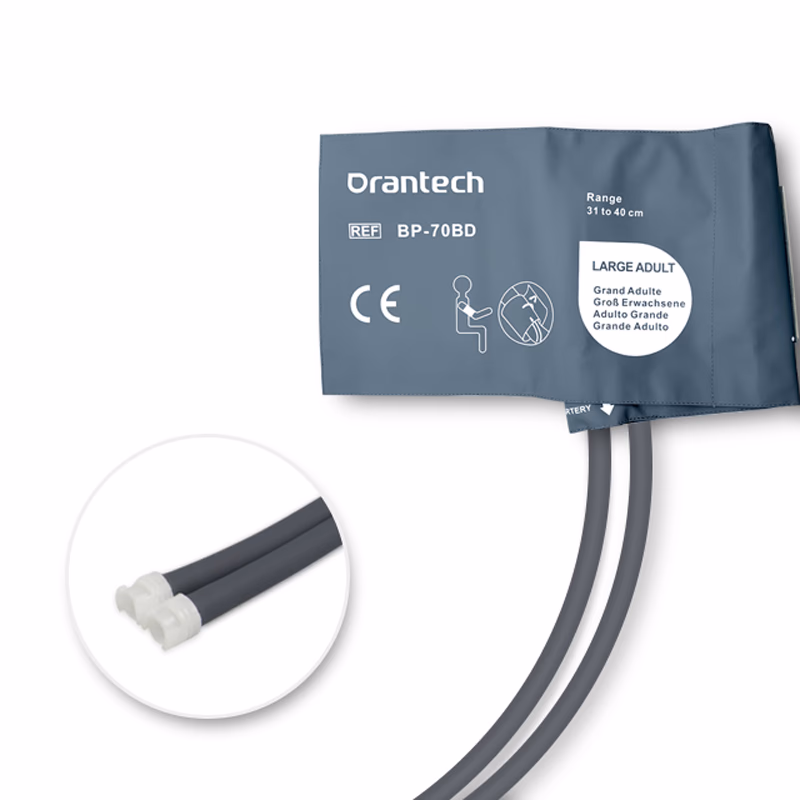 Orantech Large Adult 31-40cm 2-Tubes Dark Grey BP Cuff with Female Submin Reusable, PU, Tubing/ 20cm, 1 pcs/bag SKU: CL-BP-70BD-WD11
