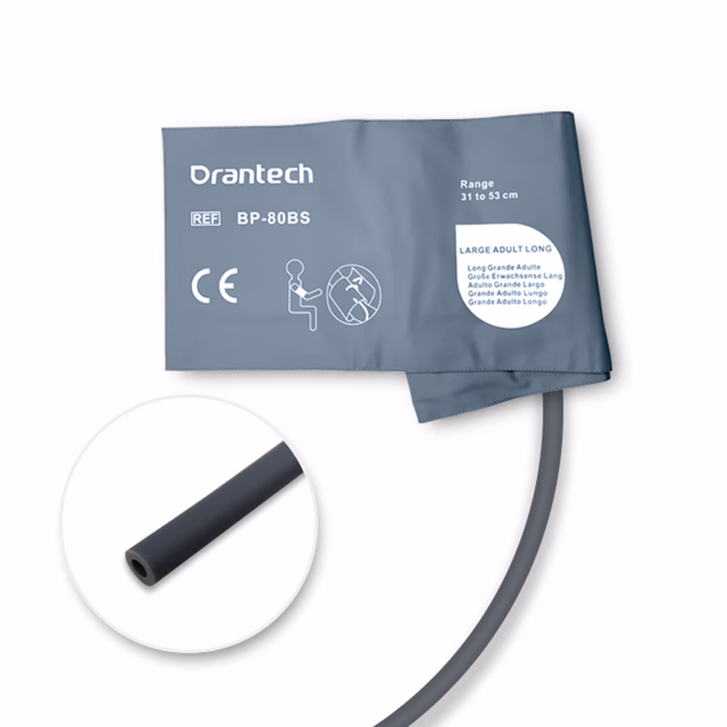 Large Adult Extra Long 31-53cm 1-Tube Dark Grey BP Cuff with No Fitting Reusable, PU, Tubing/ 20cm SKU: CL-BP-80BS