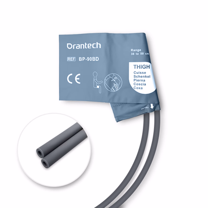 Thigh 38-50cm 2-Tubes Dark Grey BP Cuff with No Fitting Reusable, PU, Tubing/ 20cm SKU: CL-BP-90BD
