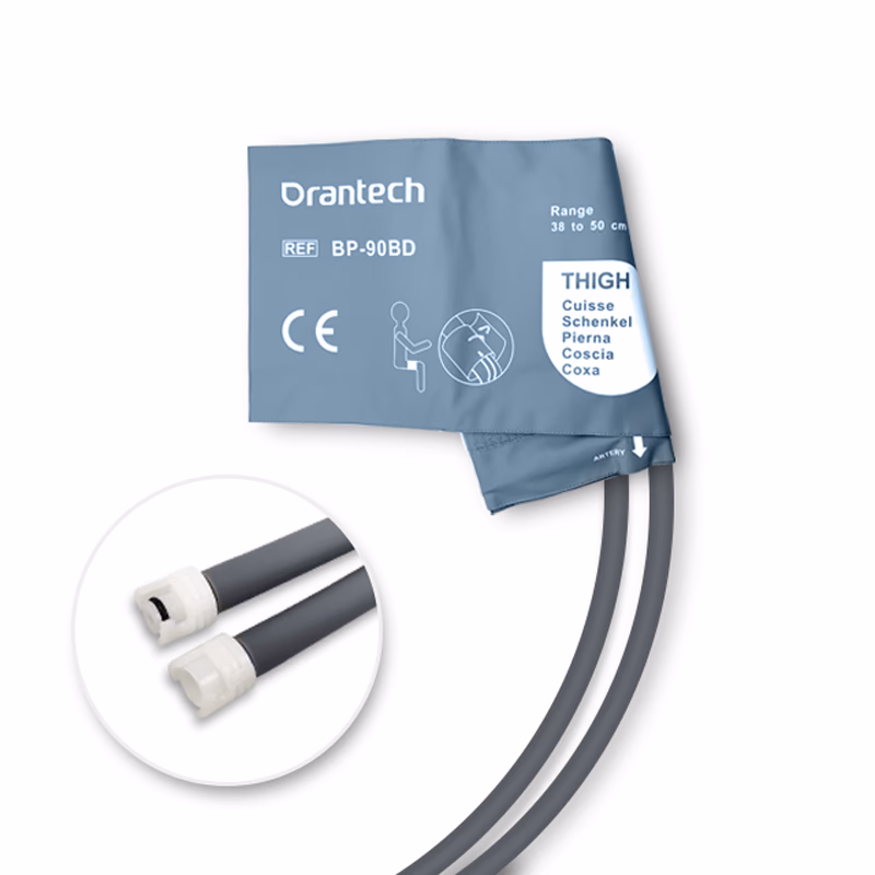 Thigh 38-50cm 2-Tubes Dark Grey BP Cuff with Mated Submin Reusable, PU, Tubing/ 20cm SKU: CL-BP-90BD-W1011