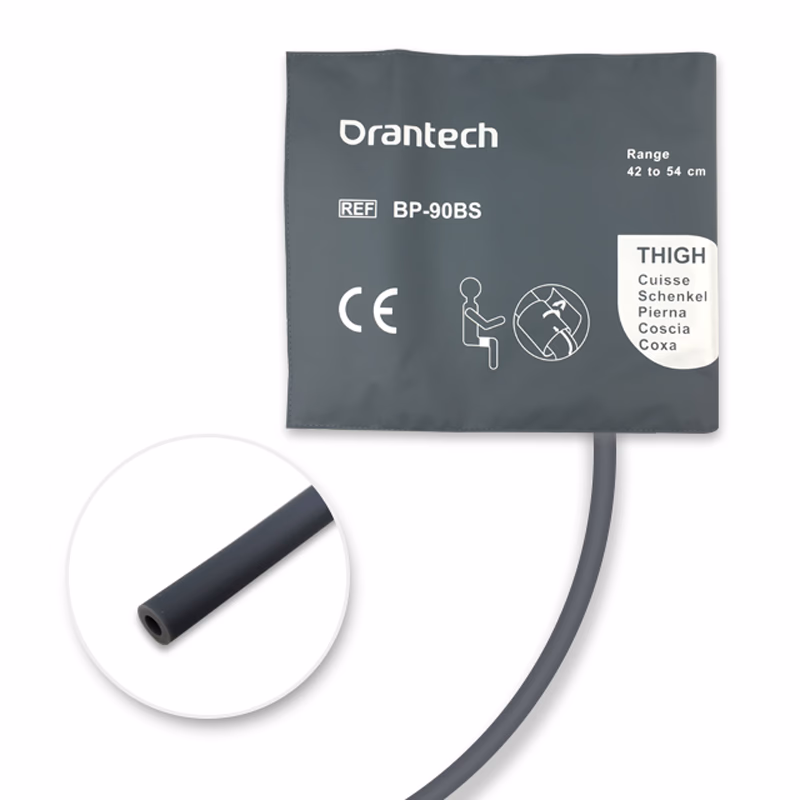 Thigh 42-54cm 1-Tube Dark Grey BP Cuff with No Fitting Reusable, PU, Tubing/ 20cm SKU: CL-BP-90BS