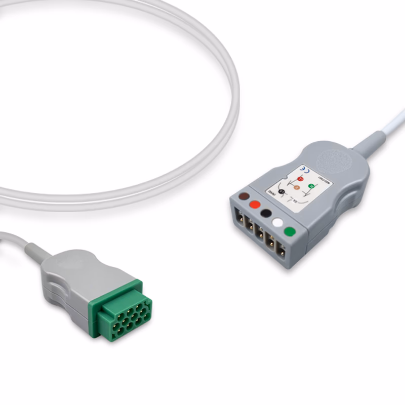 Compatible Fetal Maternal ECG Cables (comparable to GE Healthcare 1553AAO) 3 lead, pack of 1 SKU: ET-3073-MQ-A