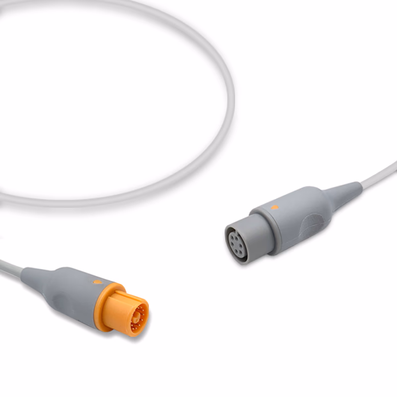 Compatible IBP Converter Cable (for use with Fukuda Denshi, used with AAMI IBP Cable) Reusable, 0.3m SKU: IBPA-FDA-AM03
