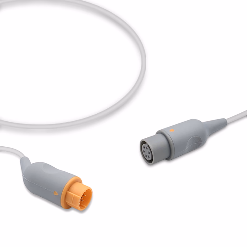 Compatible IBP Converter Cable (for use with Kontron, used with AAMI IBP Cable) Reusable, 0.3m SKU: IBPA-KTN-AM03