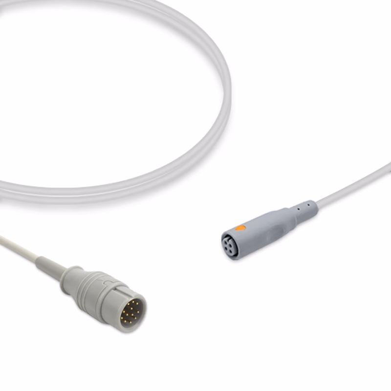 Compatible IBP Adapter Cable (comparable to Comen 040-000455-00, used with B.Braun, Transducer) Reusable, 4.0m SKU: IBP-CM-BB40
