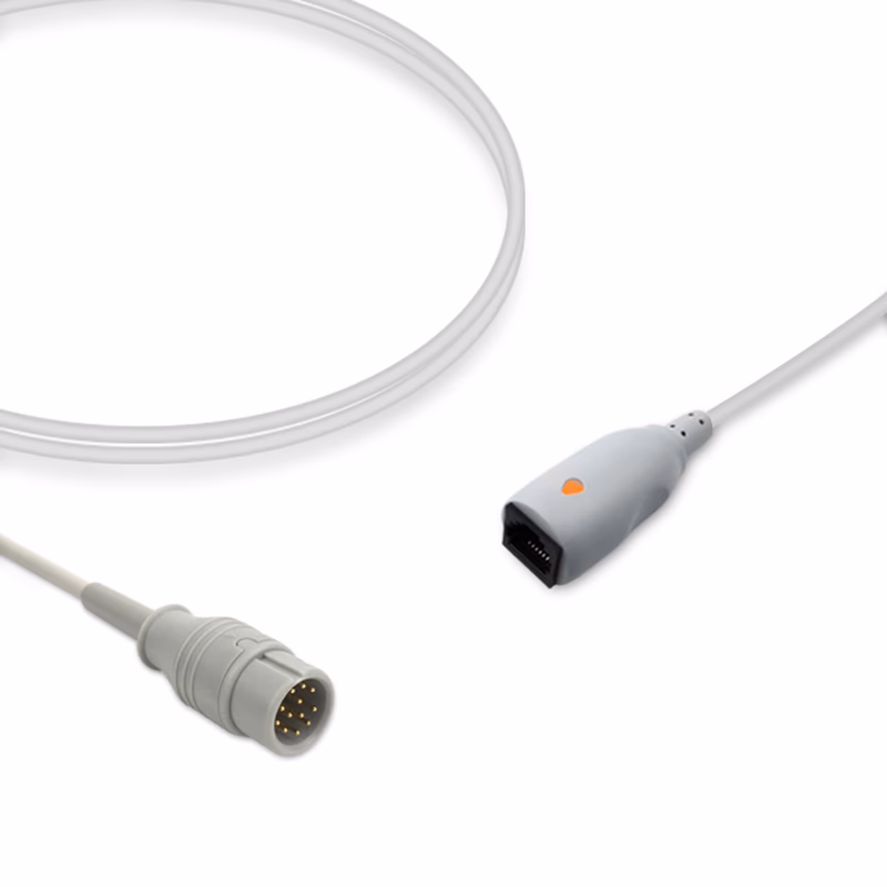 Compatible IBP Adapter Cable (comparable to Comen 040-000360-00, used with Abbott/Medex, Transducer) Reusable, 4.0m SKU: IBP-CM-MXT40