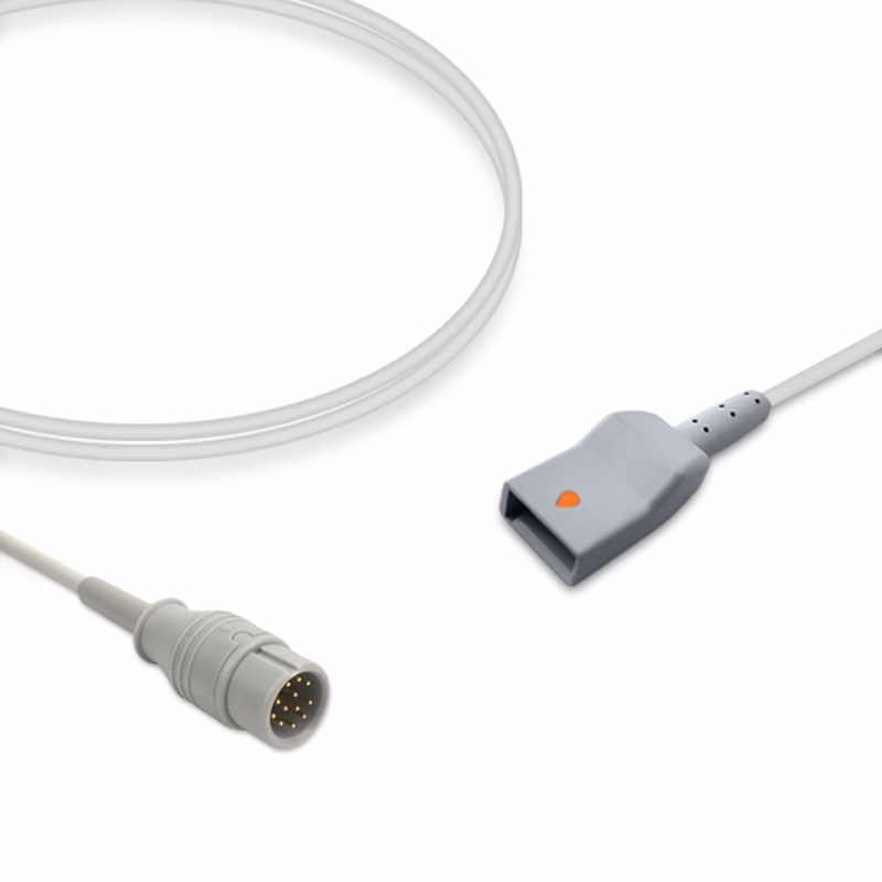 Compatible IBP Adapter Cable (for use with Comen, used with Utah, Transducer) Reusable, 4.0m SKU: IBP-CM-UT40