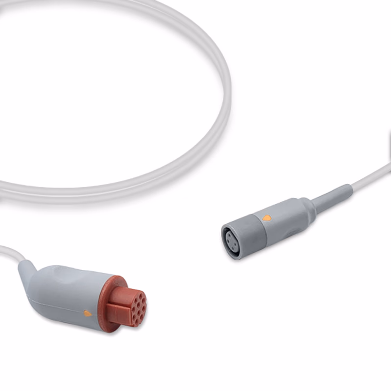 Compatible IBP Adapter Cable (for use with Datex Ohmeda, used with Mindray, Transducer) Reusable, 4.0m SKU: IBP-DX-MIR40