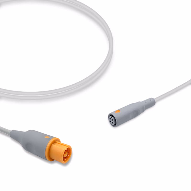 Compatible IBP Adapter Cable (for use with Fukuda Denshi, used with B.Braun, Transducer) Reusable, 4.0m SKU: IBP-FDA-BB40