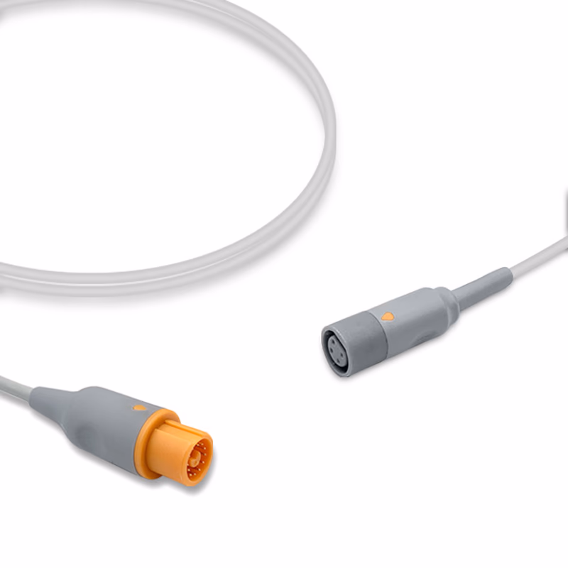 Compatible IBP Adapter Cable (for use with Fukuda Denshi, used with Mindray, Transducer) Reusable, 4.0m SKU: IBP-FDA-MIR40