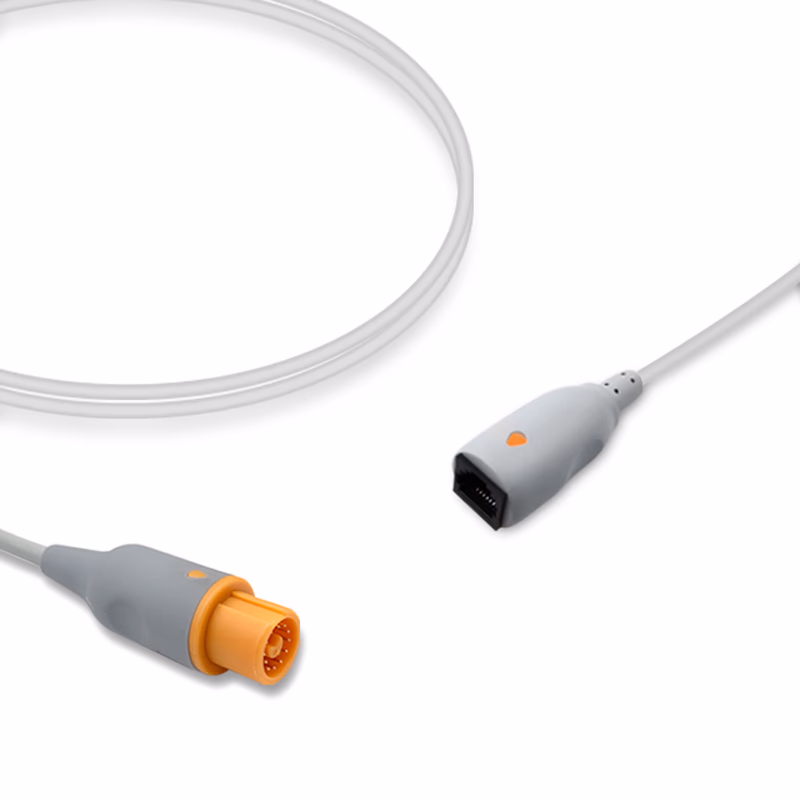 Compatible IBP Adapter Cable (comparable to Fukuda Denshi CJ-369, used with Abbott/Medex, Transducer) Reusable, 4.0m SKU: IBP-FDA-MXT40