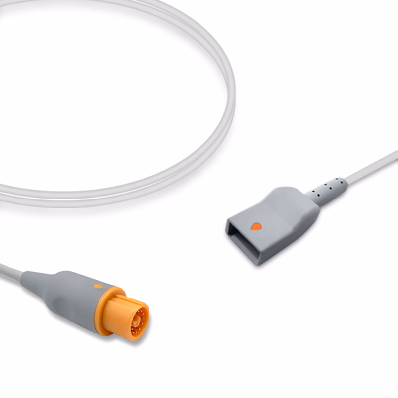Compatible IBP Adapter Cable (for use with Fukuda Denshi, used with Utah, Transducer) Reusable, 4.0m SKU: IBP-FDA-UT40
