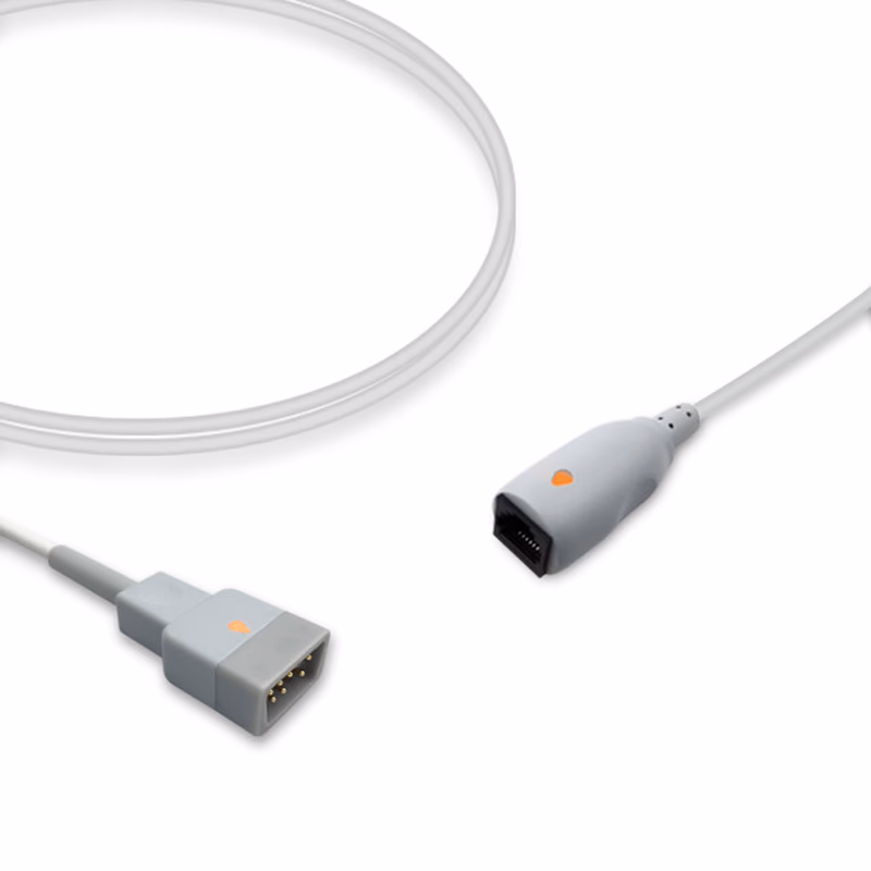 Compatible IBP Adapter Cable (for use with Feas, used with Abbott/Medex, Transducer) Reusable, 4.0m SKU: IBP-FS-MXT40