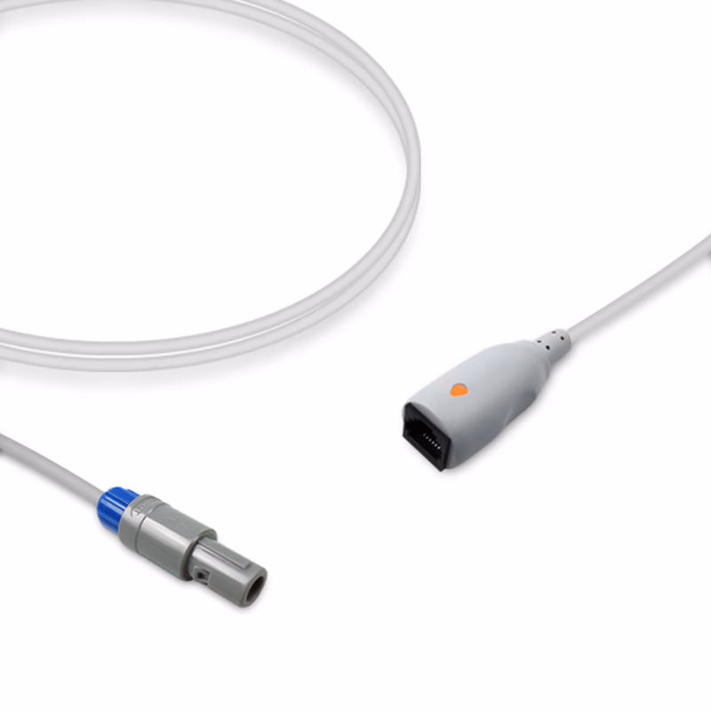 Compatible IBP Adapter Cable (for use with Guoteng, used with Abbott/Medex, Transducer) Reusable, 4.0m SKU: IBP-GT-MXT40
