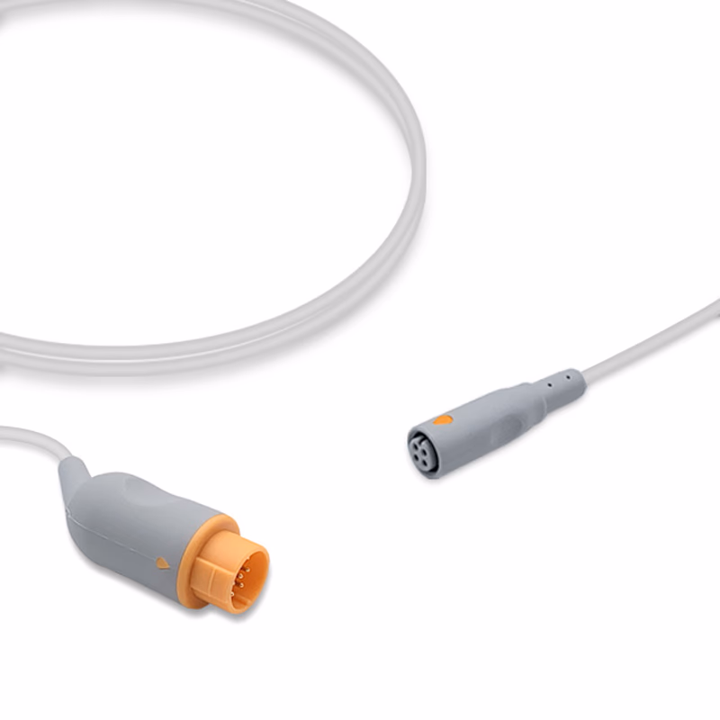 Compatible IBP Adapter Cable (for use with Kontron, used with B.Braun, Transducer) Reusable, 4.0m SKU: IBP-KTN-BB40