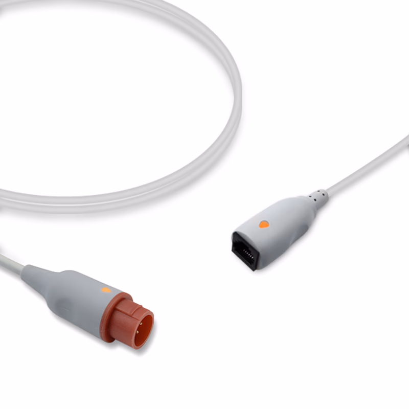 Compatible IBP Adapter Cable (for use with Mennen Medical, used with Abbott/Medex, Transducer) Reusable, 4.0m SKU: IBP-MN-MXT40