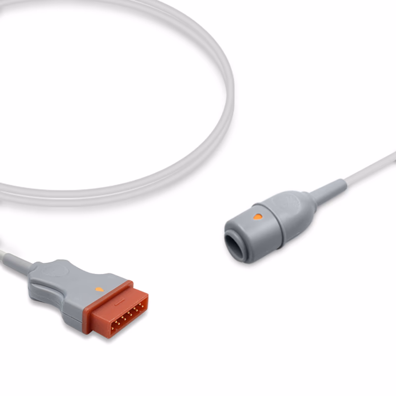 Compatible IBP Adapter Cable (comparable to GE Healthcare 2021197-001, used with Edwards, Transducer) Reusable, 4.0m SKU: IBP-MQ-EW40